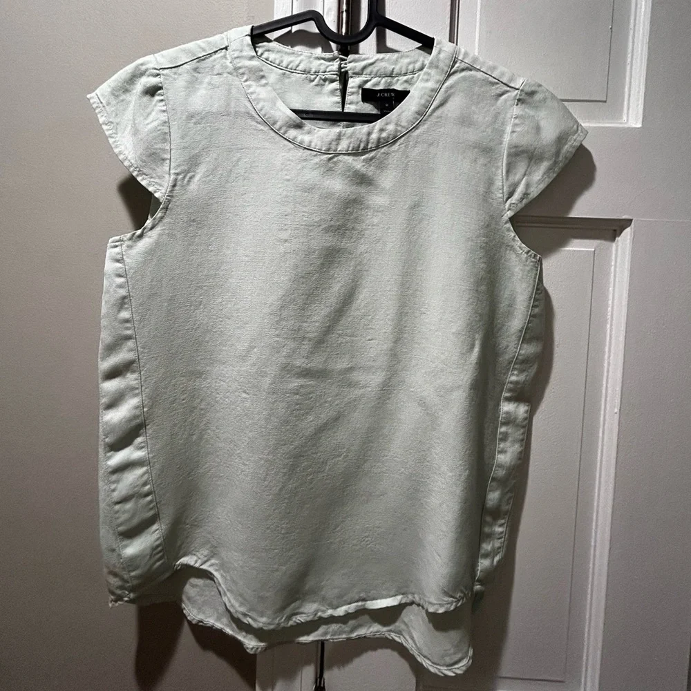 J. Crew light mint Blouse Classic Design